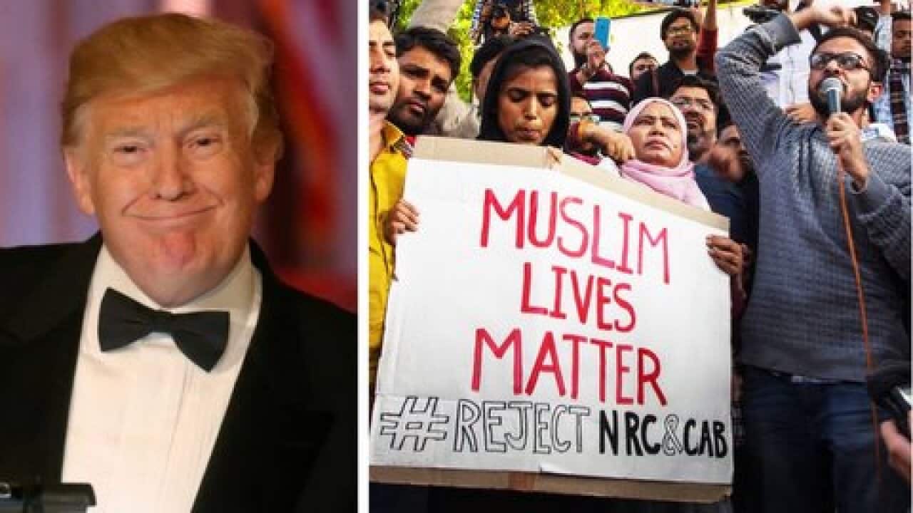 Donald Trump _ India citizenship act protest