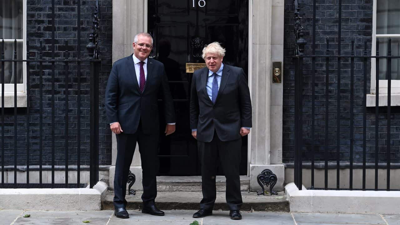 Scott Morrison urges Boris Johnson to seize a UK Free Trade Agreement.