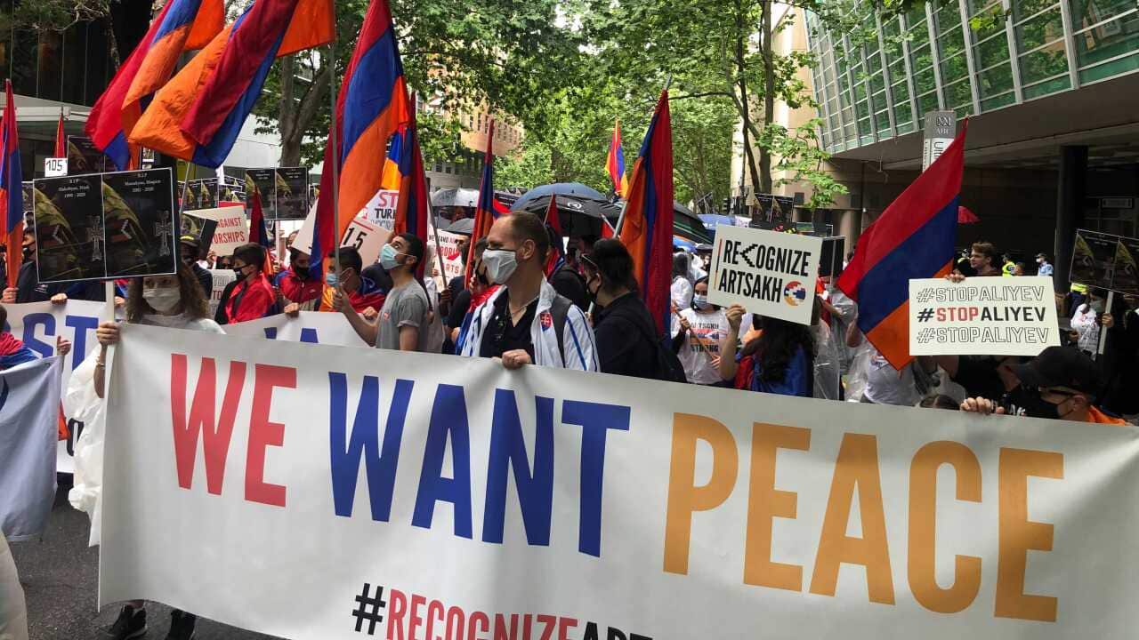 Armenian-Australians have rallied in Sydney’s CBD in solidarity with those under attack in Armenia and Nagorno-Karabakh.