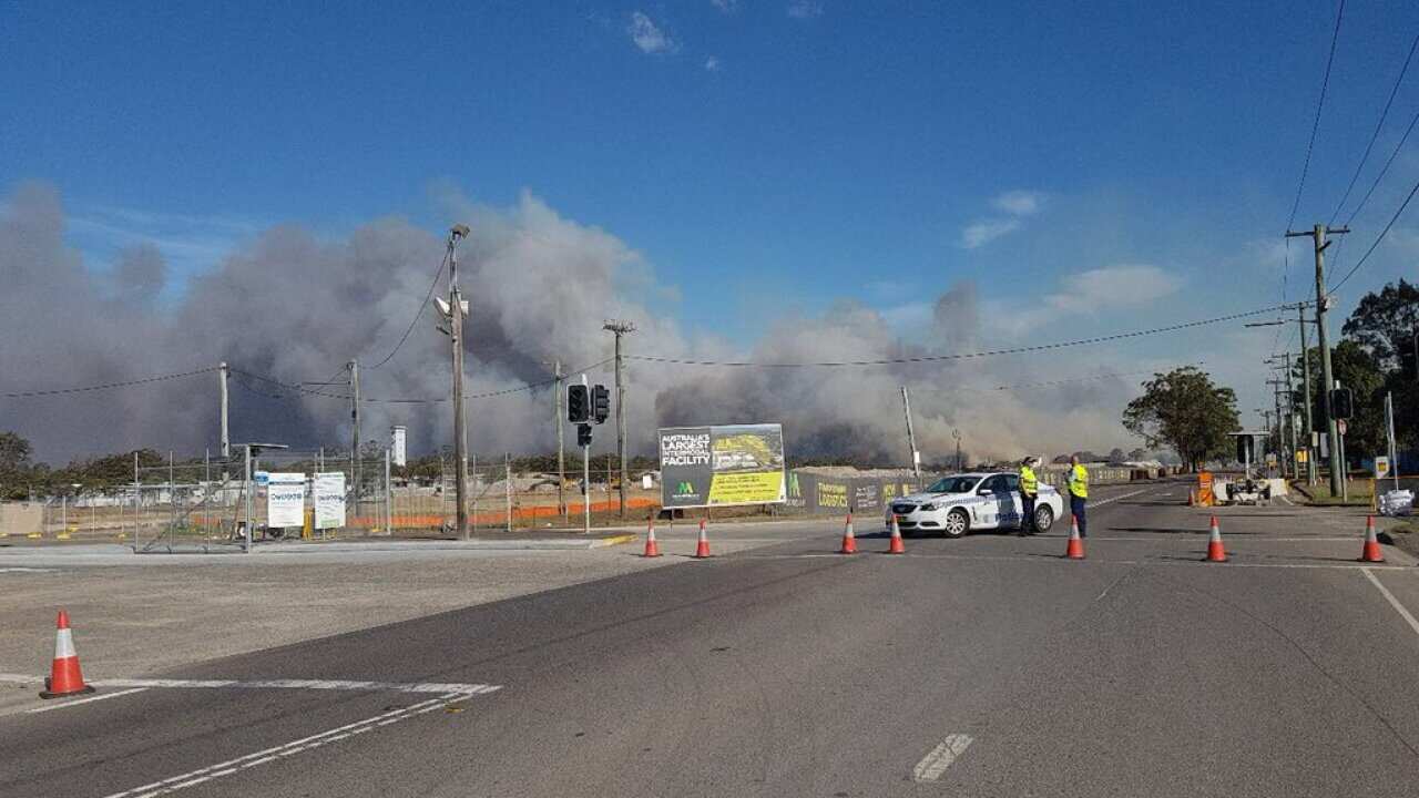 An image of the fire in Holsworthy, shared by the Rural Fire Service.