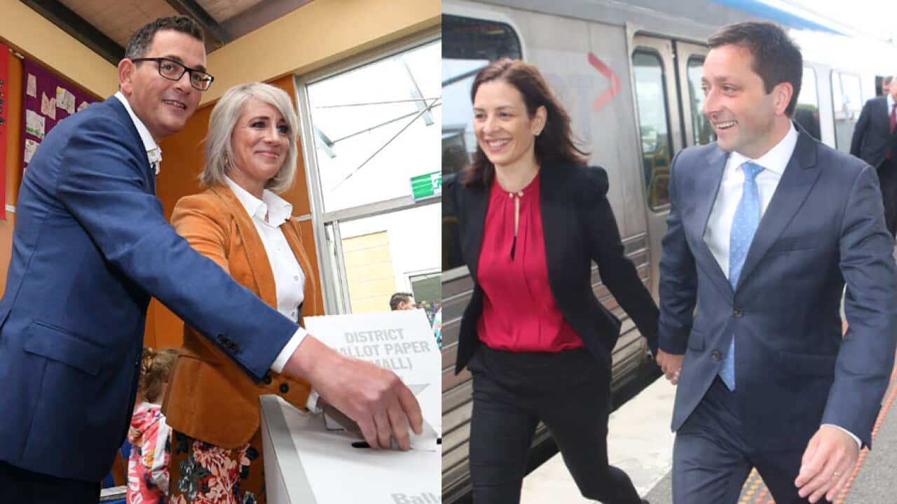 Victorian Premier Daniel Andrews is on track to beat Opposition Leader Matthew Guy according to the polls. 