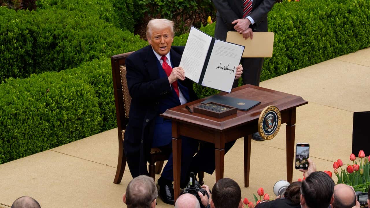 President Trump Holds "Make America Wealthy Again Event" In White House Rose Garden