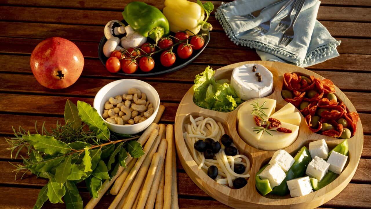 Healthy cheese snack in summer time