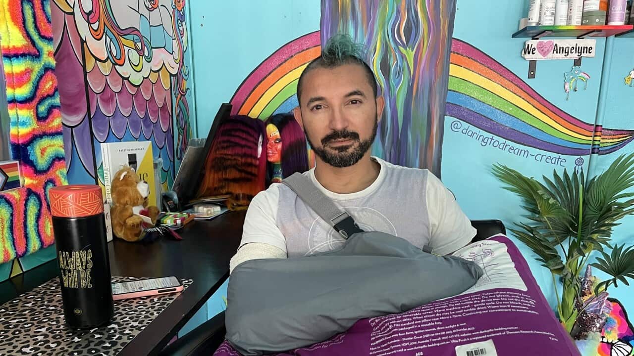 Frank Bonnici says he feels lucky to be alive after being attacked with a machete in a homophobic assault (SBS).jpg