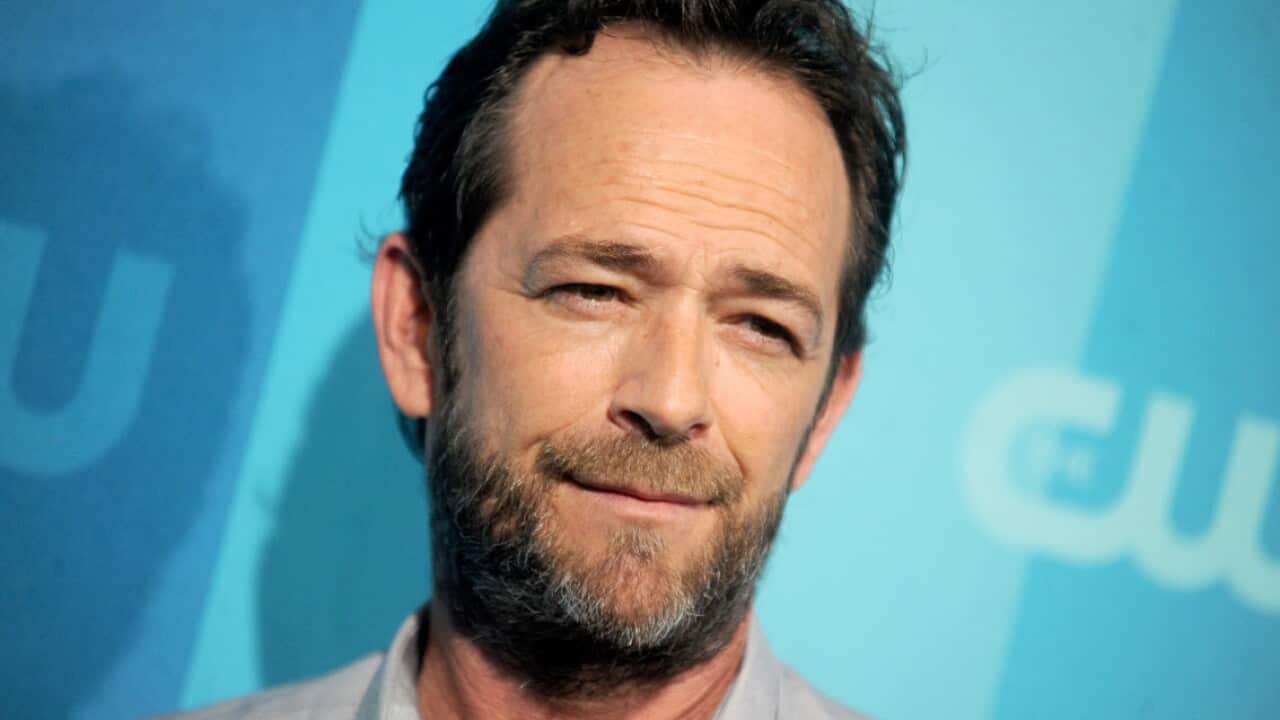 Luke Perry in 2017 (AAP)