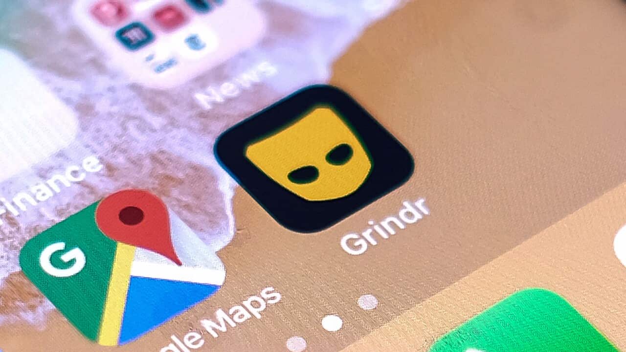 A phone screen showing icons of various apps.