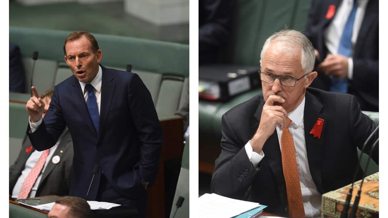 Australian Prime Minister Malcolm Turnbullformer Australian prime minister Tony Abbott