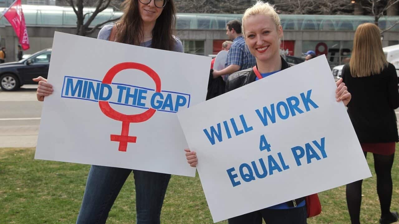 Women Rally On 'Equal Pay Day' to Demand Equal Pay For Women