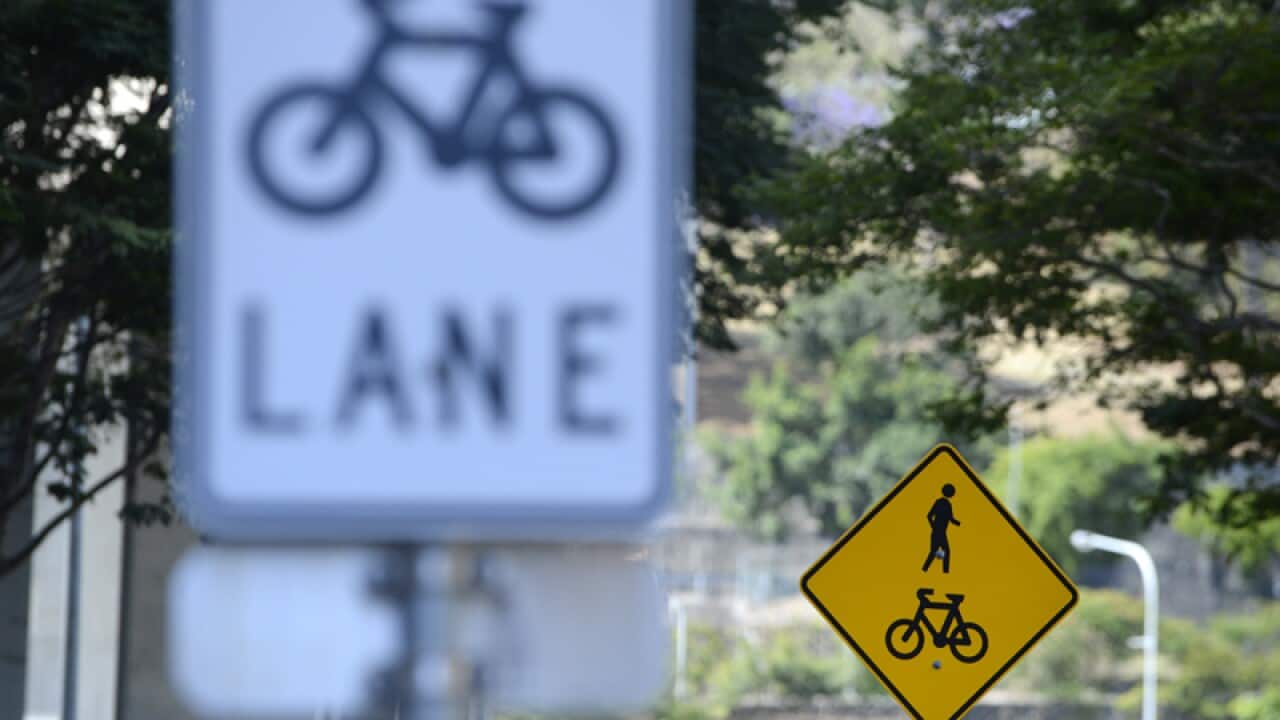 Bike lane signs
