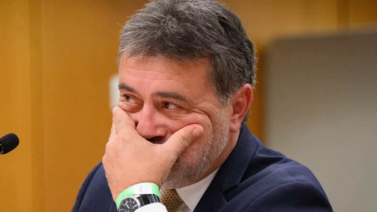 NSW Teachers Federation President Angelo Gavrielatos at the parliamentary committee inquiry.