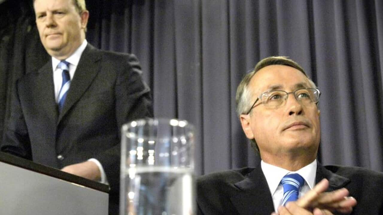 Peter Costello and Wayne Swan