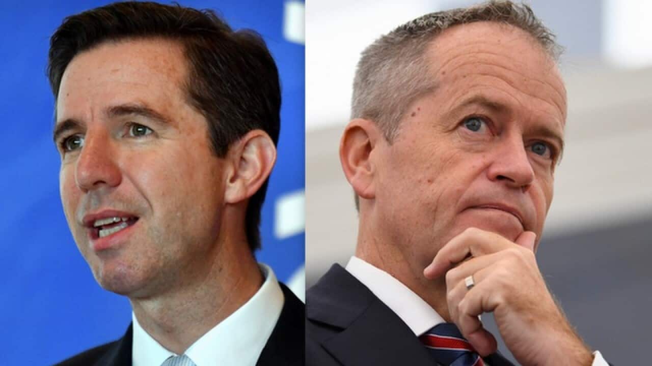 Simon Birmingham and Bill Shorten