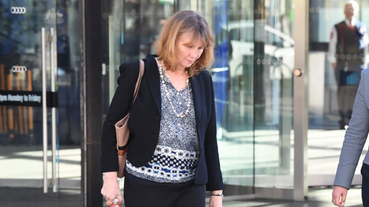 Senior TAL executive Loraine van Eeden leaves the Commonwealth Law Courts Building in Melbourne