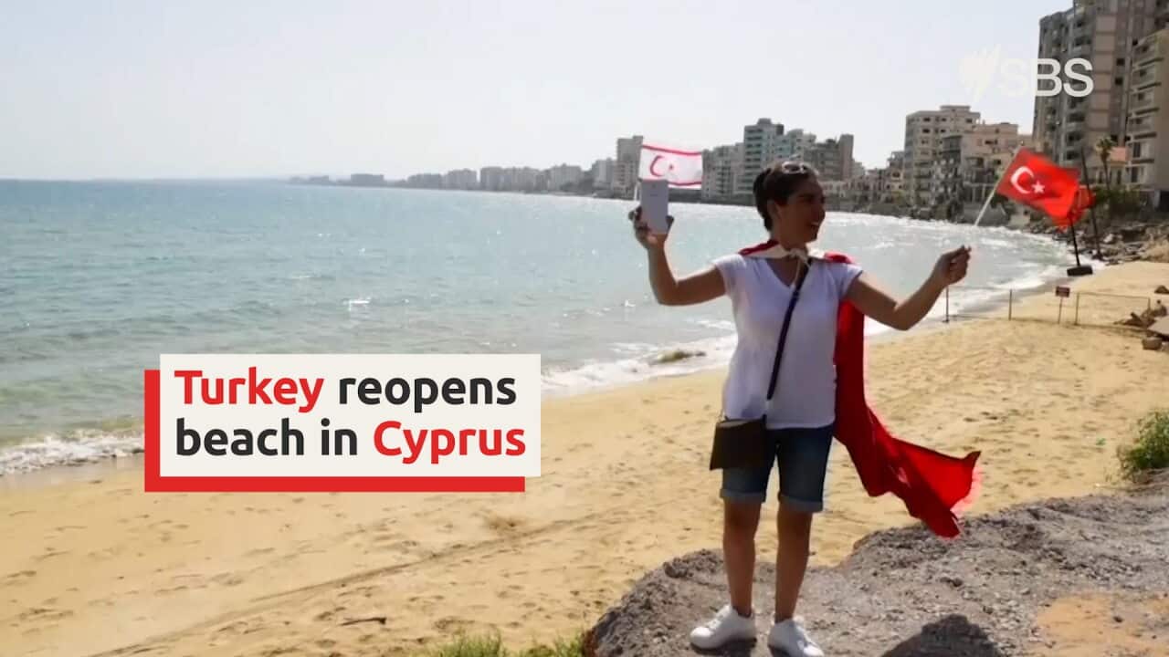 Tension as Turkey opens up abandoned Cypriot beach