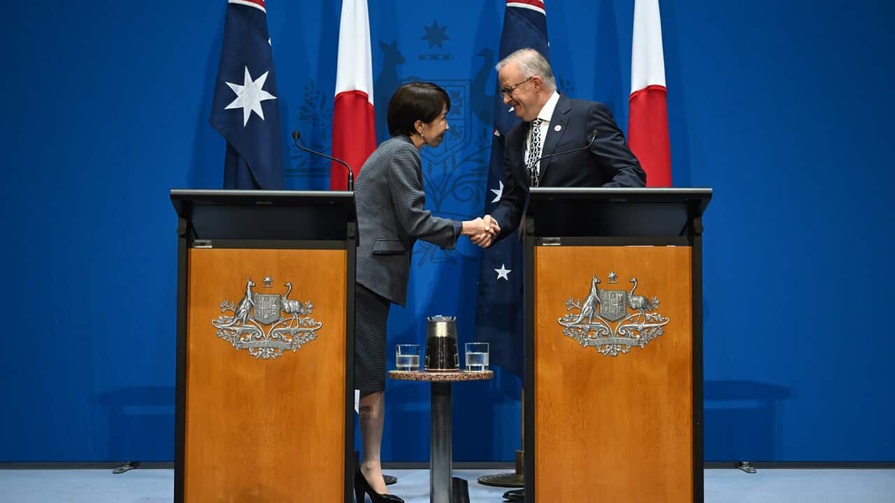 The Prime Ministers of Australia and Japan meet (AAP)