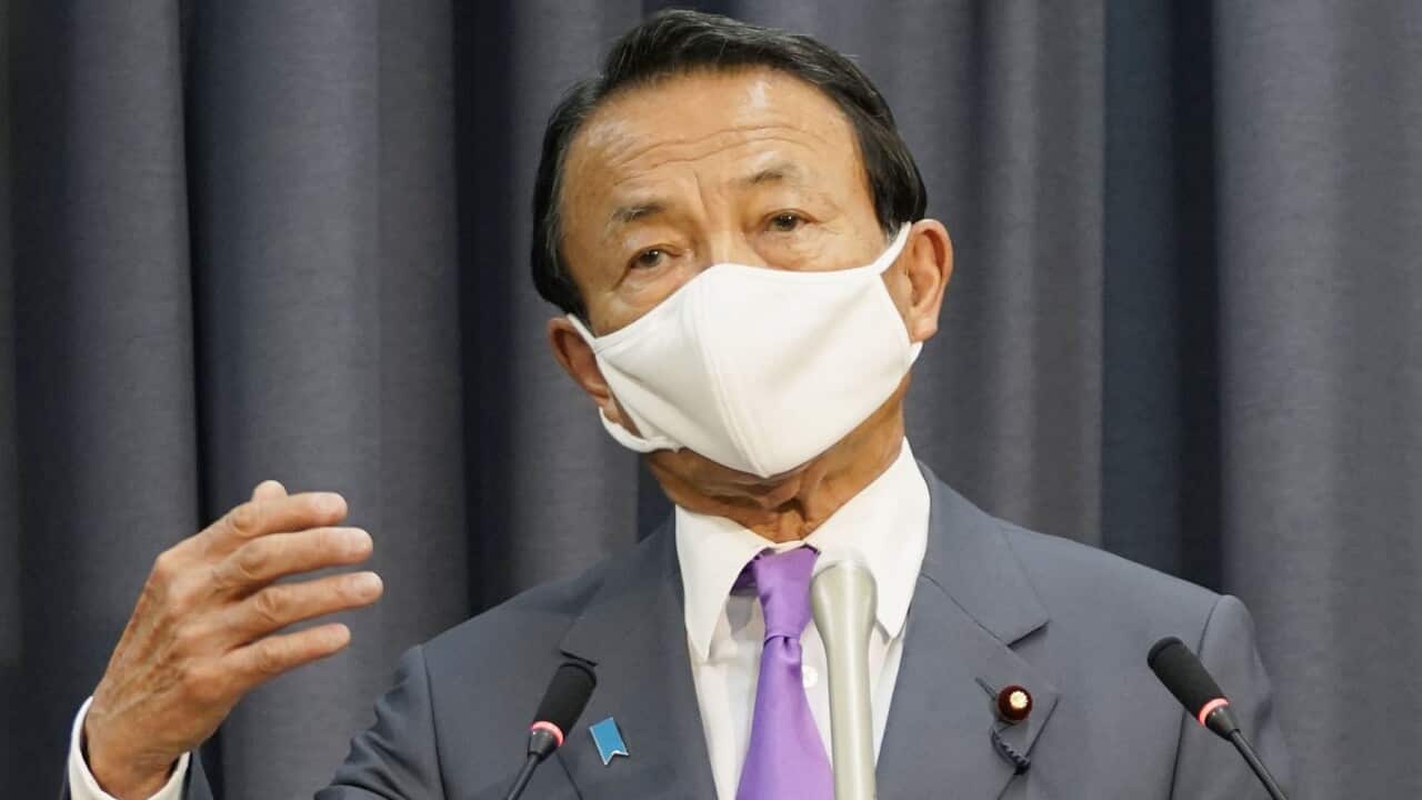 Japanese Finance Minister Taro Aso announces more funding for anti-virus measures