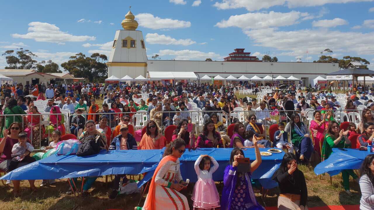 Indian community gathered to celebrate Dussehra festival.