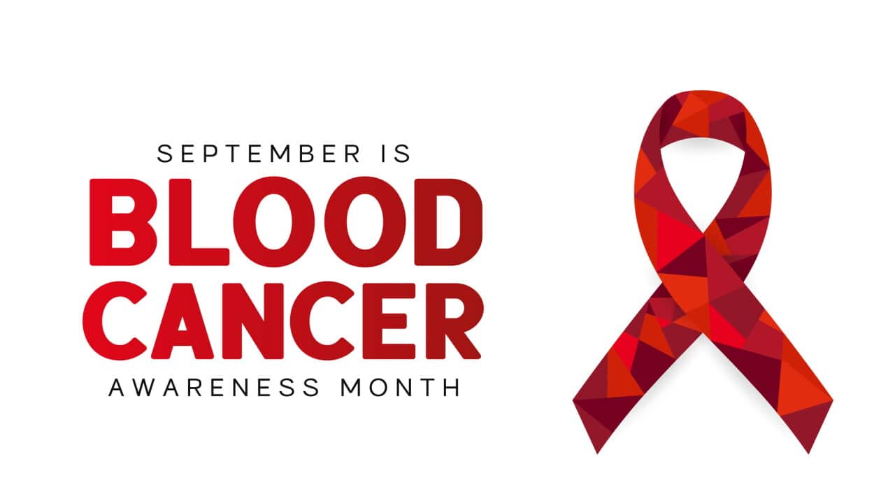 Blood Cancer Awareness Month card, banner, September. Vector