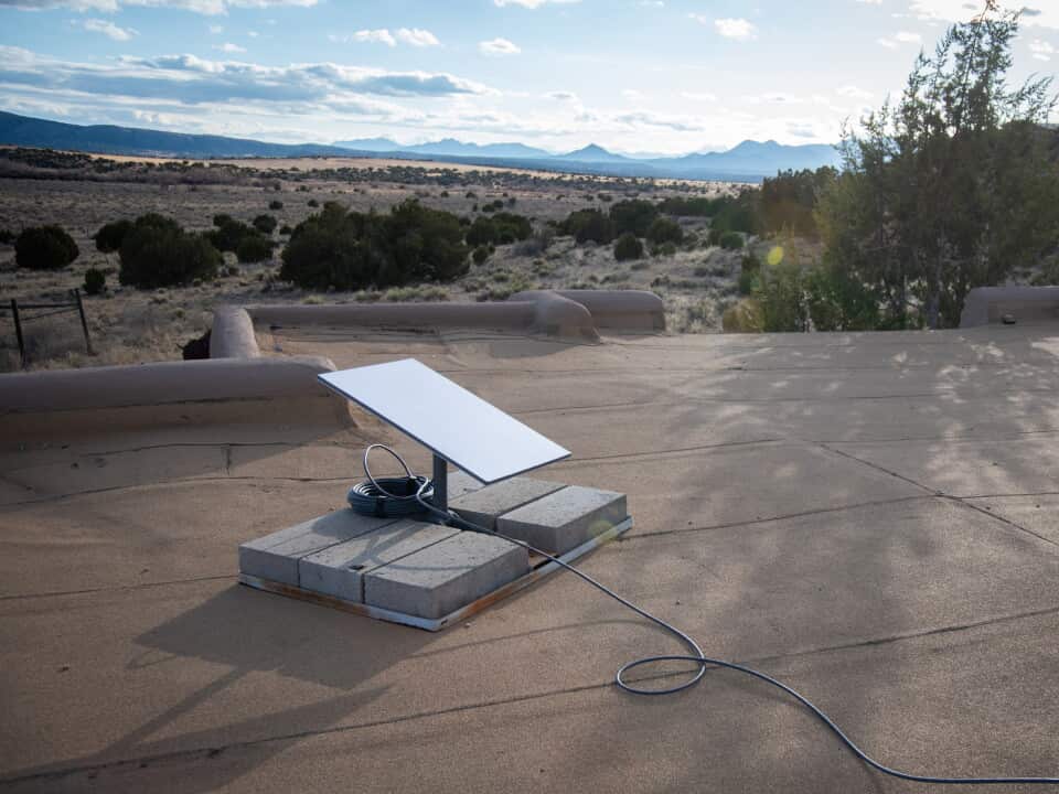 A Starlink Satellite Residential Home Installation