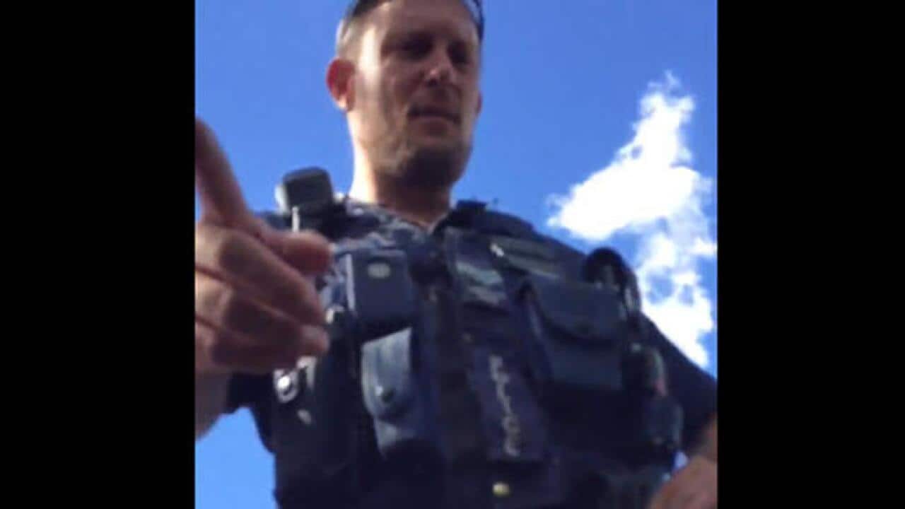 A still from ABC reporter Josh Bavas' video posted on Twitter.