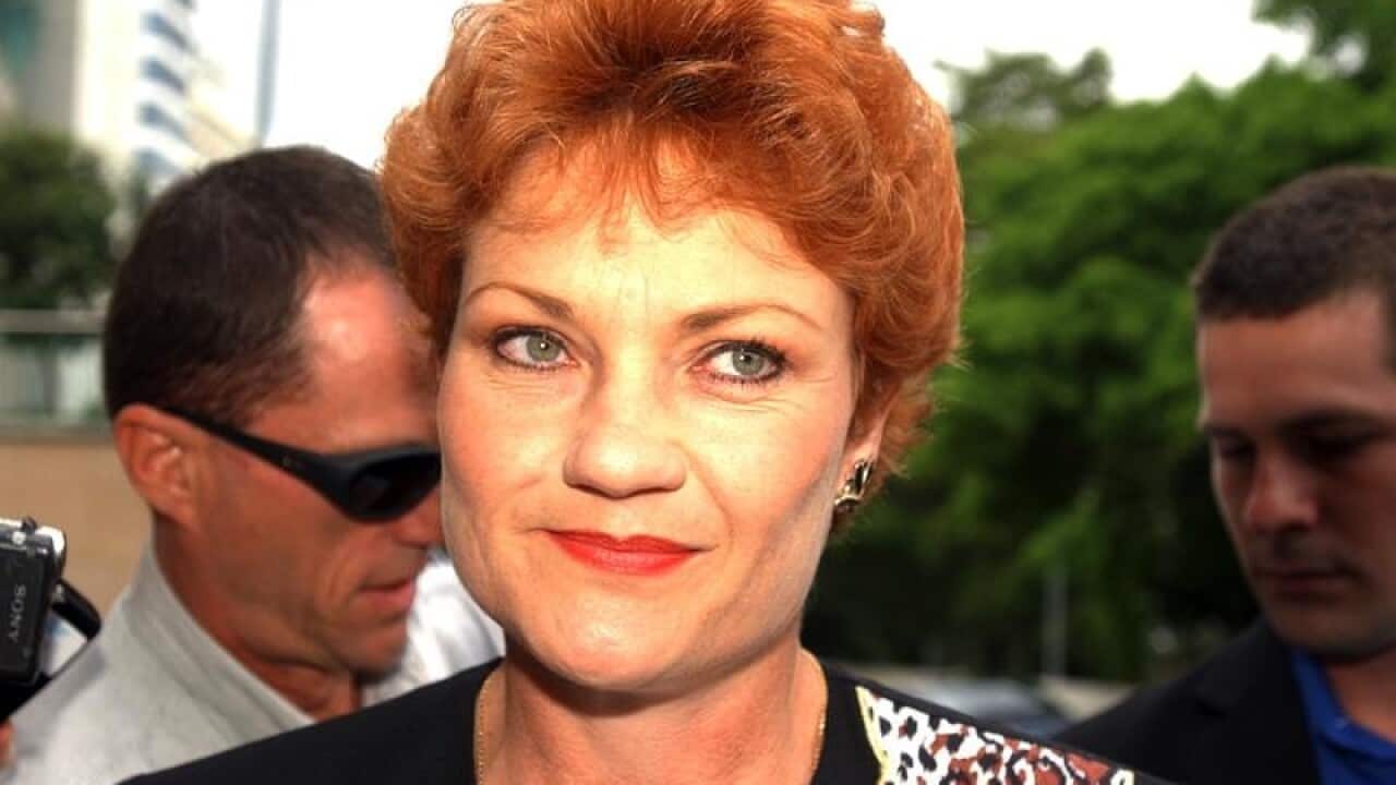 A file image of Pauline Hanson from 2001.