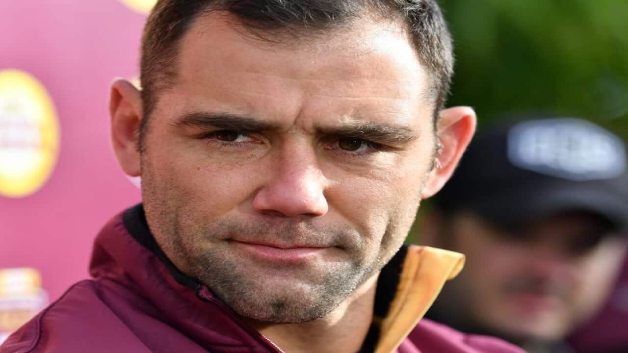 Cameron Smith during a media conference