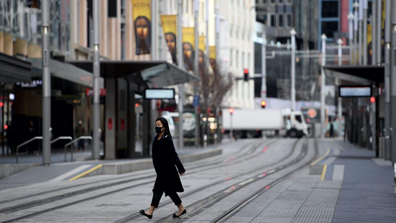 A general view of the central business district in Sydney, Saturday 17 July.