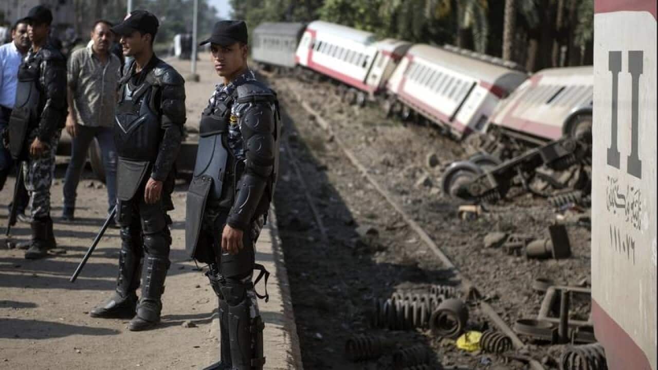 Scores have been injured after a train derailed in Egypt.