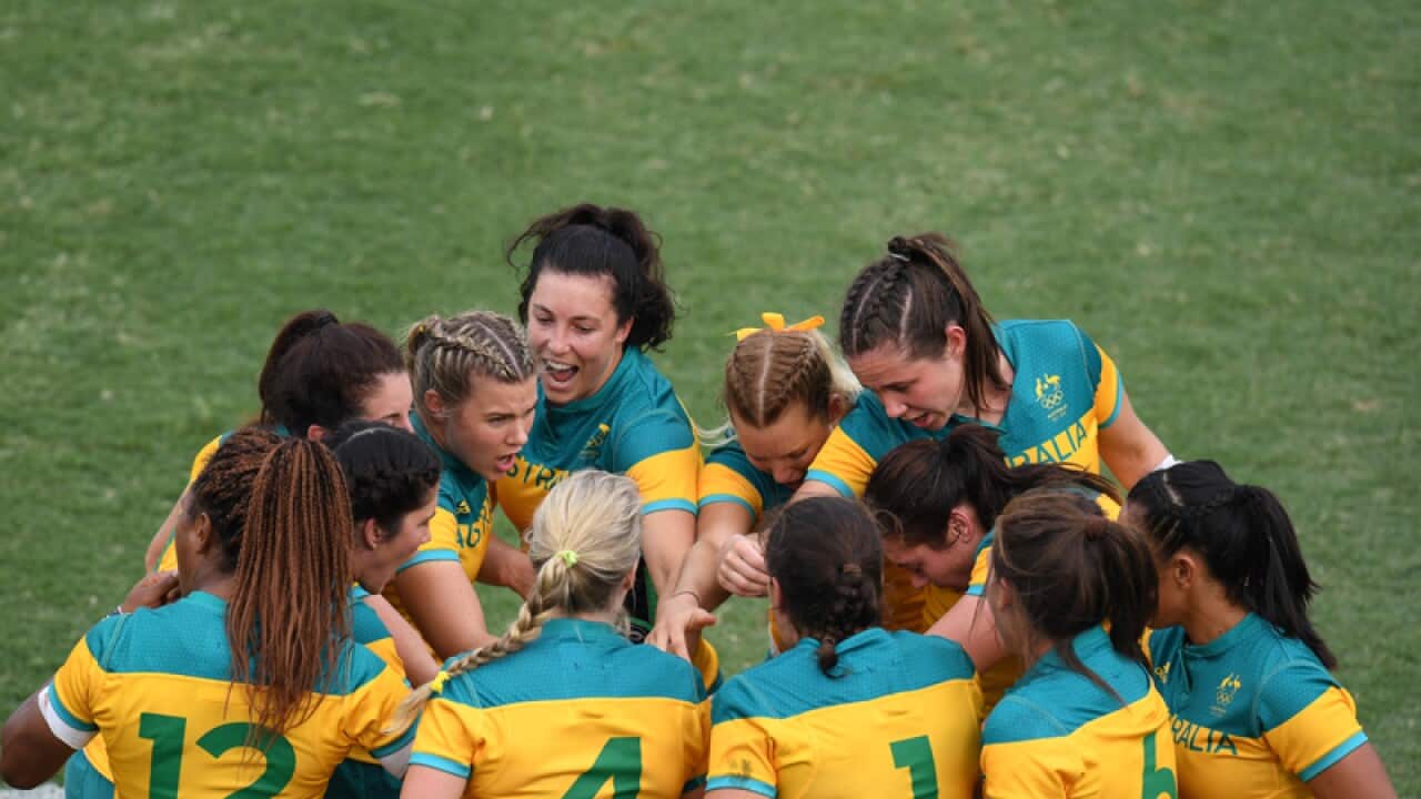The Australian women's rugby sevens team
