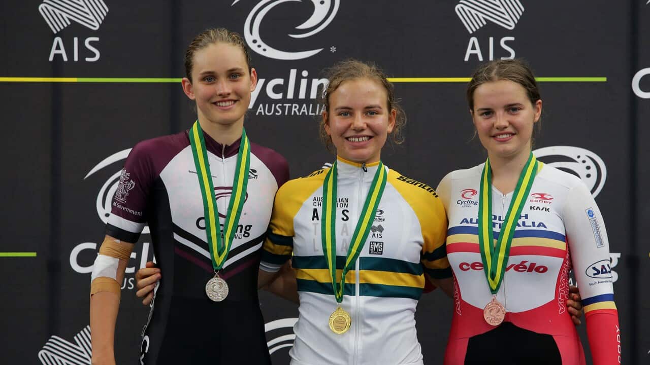 Sarah Gigante adds a trio of track national gold medals on the track to her dual gold of the road nationals