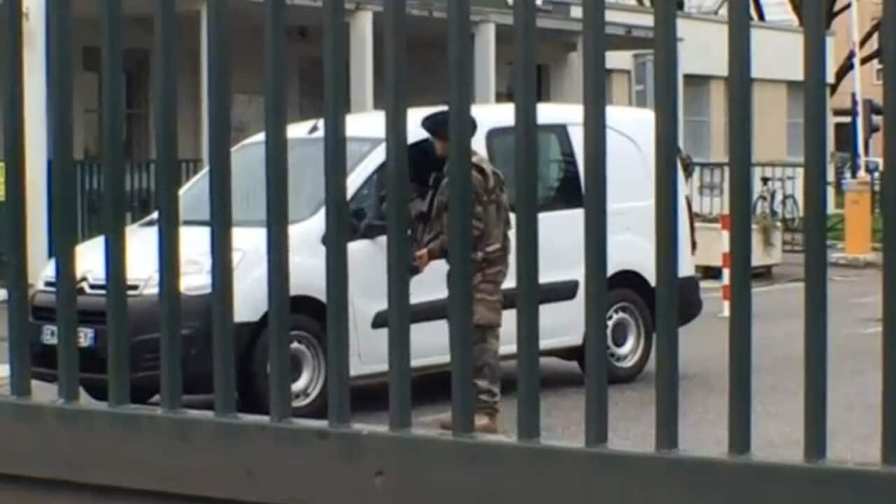 Isere region soldiers after the attempted attack.