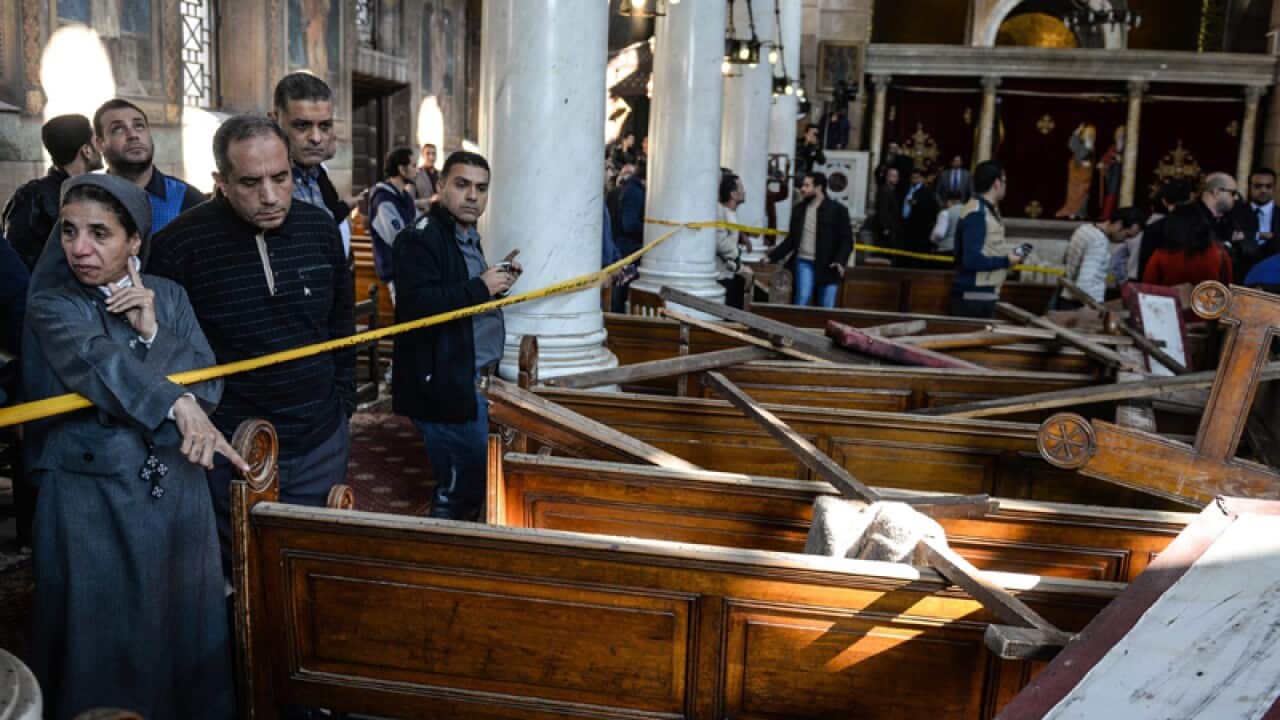 the scene of the bombing in Cairo