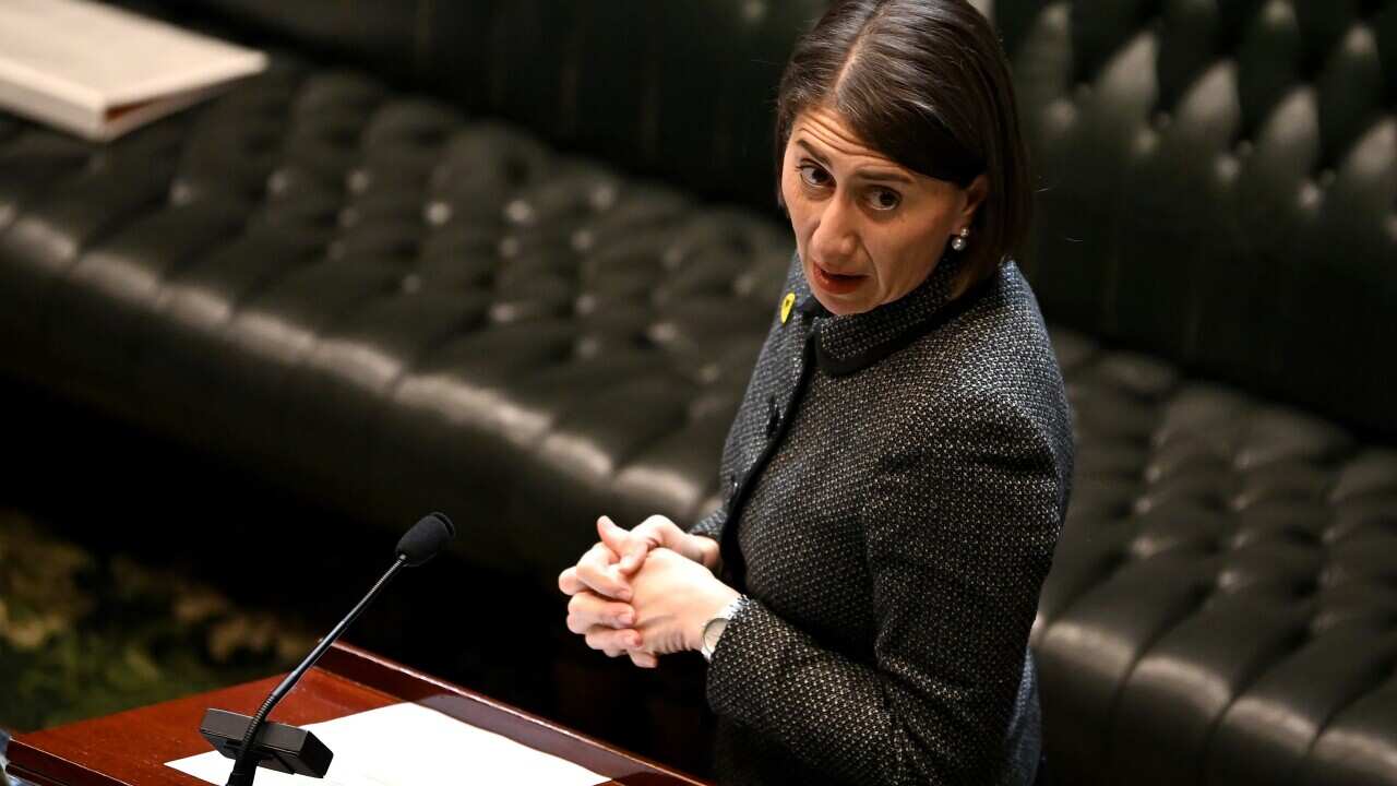 NSW Premier Gladys Berejiklian speaks during question time at NSW Parliament in Sydney, Thursday, November 12, 2020. (AAP Image/Dan Himbrechts) NO ARCHIVING