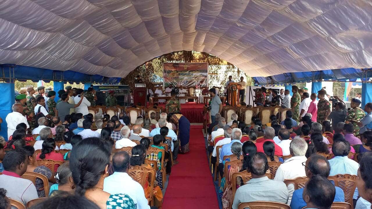 Land occupied my the Sri Lanka military is released to the general public in Jaffna, Sri Lanka