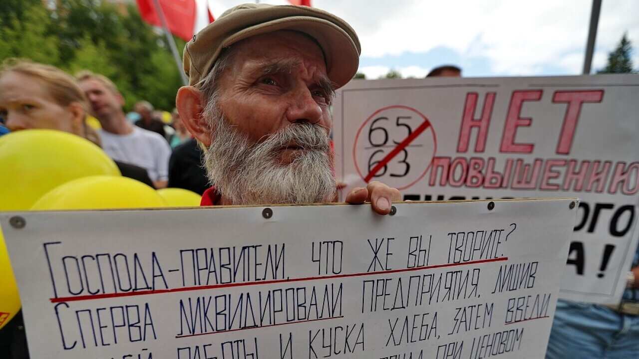 Ivanovo residents protest against proposed changes to Russia's pension legislation