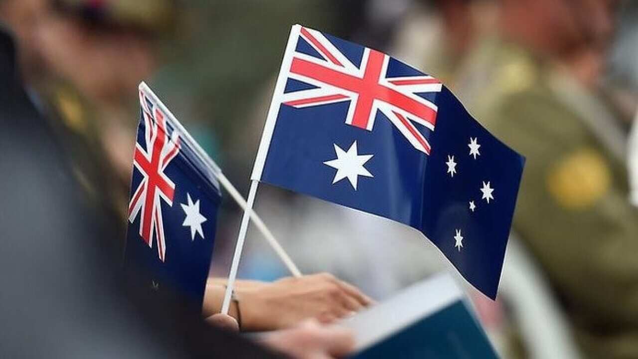 The Australian flag.