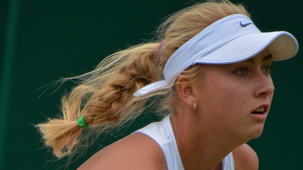 Anastasia Potapova at Wimbledon qualifying 2017