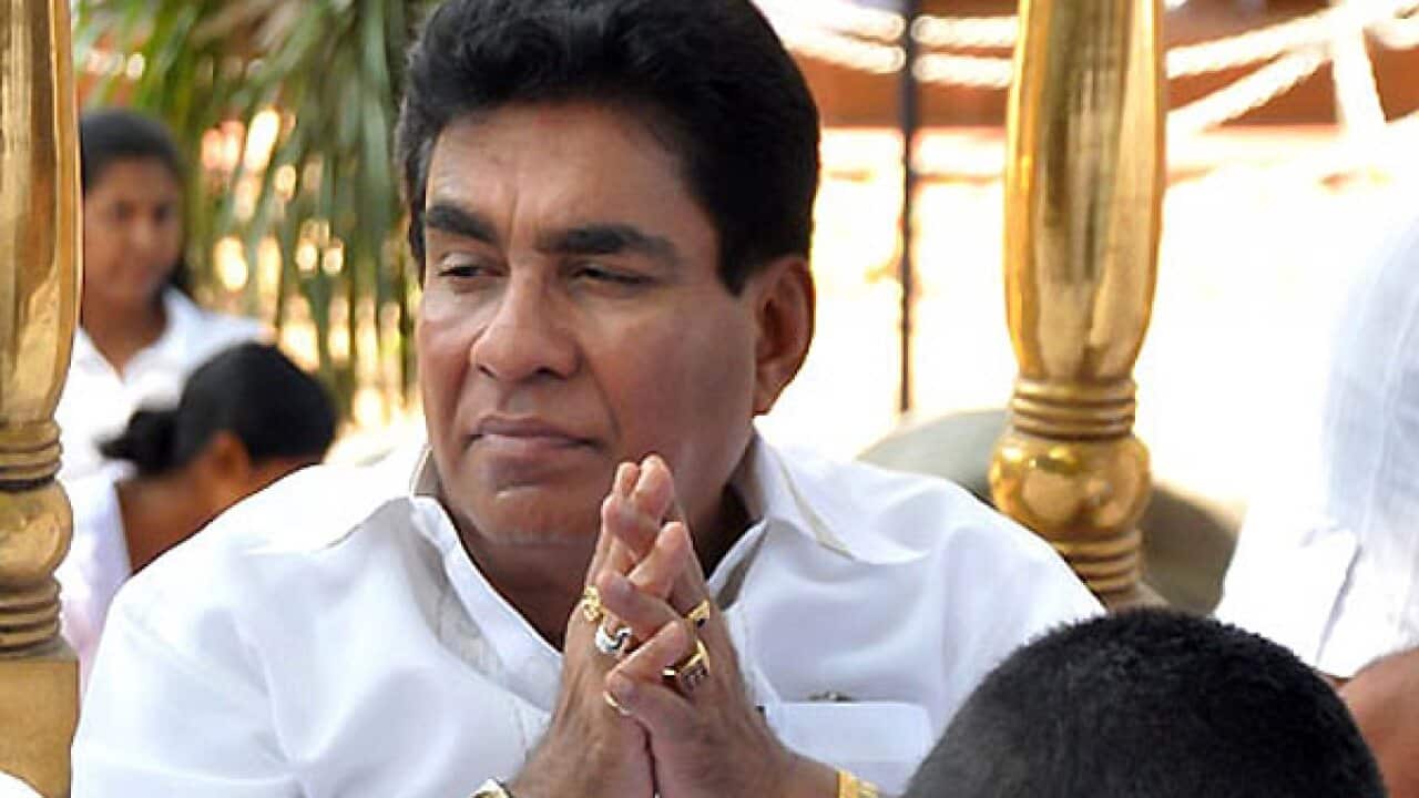 Former minister Mervyn Silva was arrested for making forged land documents