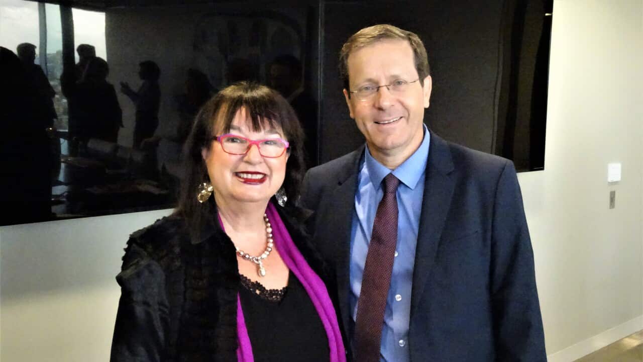 Israeli President Isaac Herzog with Nitza Lowenstein in Sydney