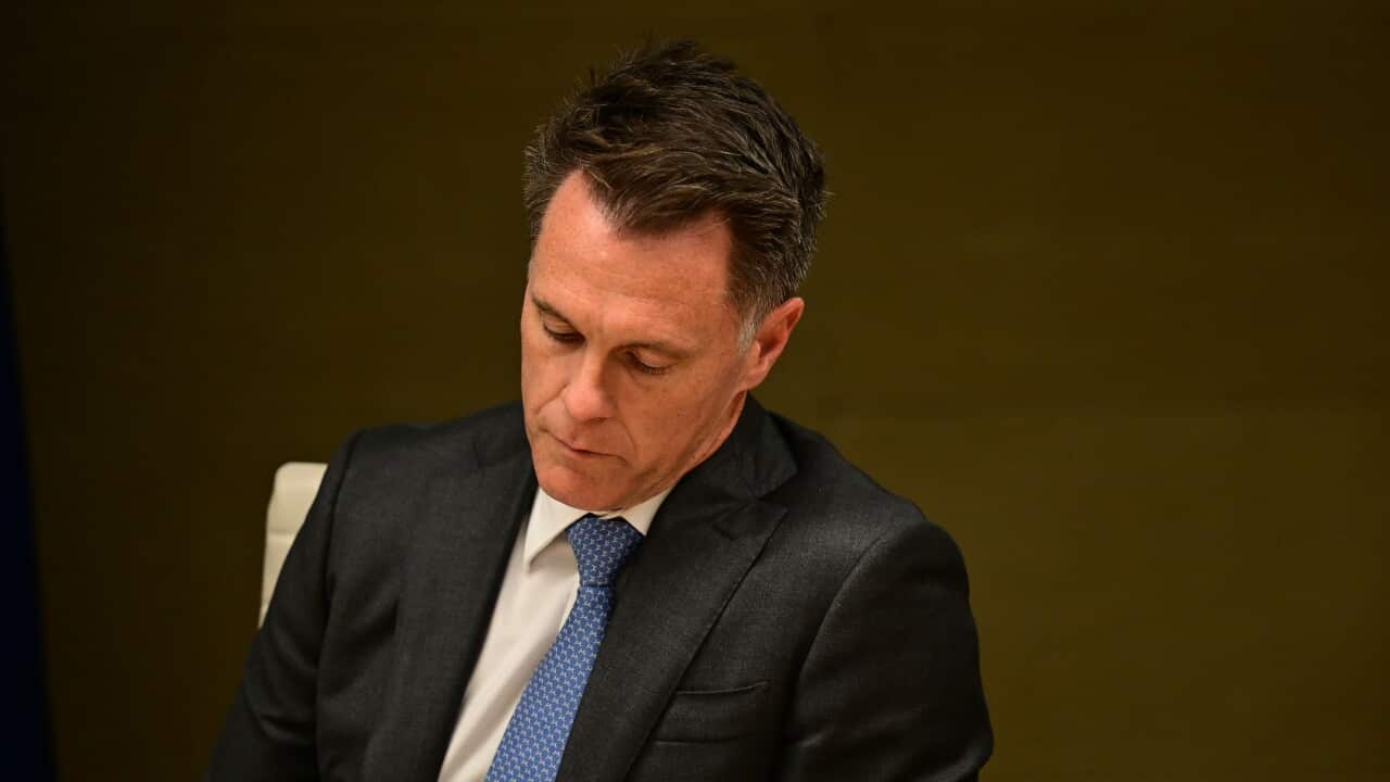 NSW Premier Chris Minns during a press conference following a National Cabinet Meeting with Prime Minister Anthony Albanese and State Premiers and Chief Ministers in Sydney, Wednesday, August 26, 2026.