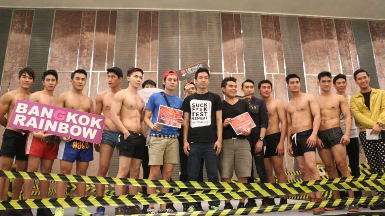 Thailand has held its first blood test party in Bangkok in a bid to encourage blood tests as part of a campaign to prevent HIV infection among male same-sex couples. (Facebook: Test BKK)