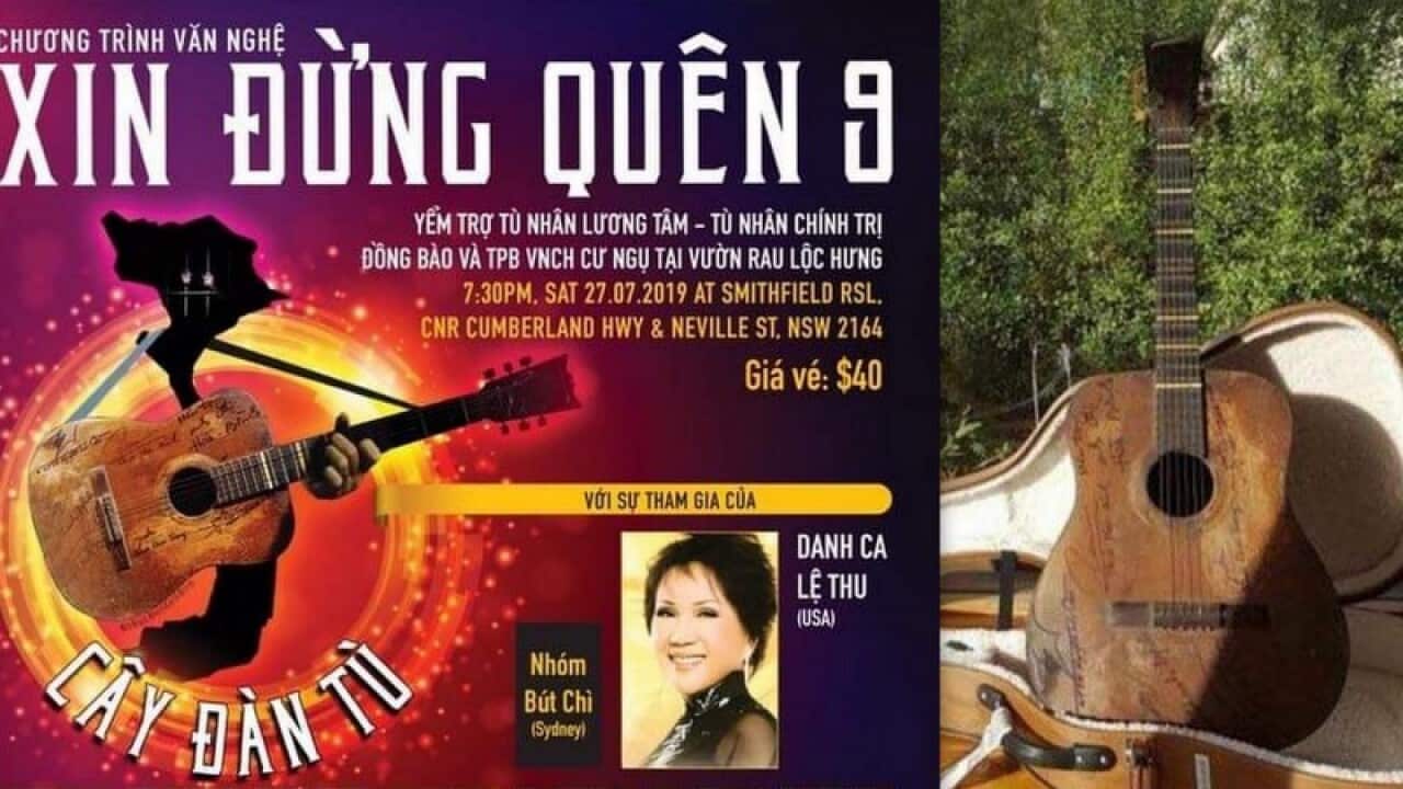 Poster đêm diễn tại Sydeny và Cây Đàn Tù