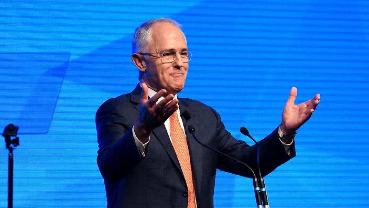 Prime Minister Malcolm Turnbull addresses the Coalition Campaign Launch in Sydney on Sunday, June 26, 2016. A federal election will be held in Australia on Saturday, July 2. (AAP Image/Dan Himbrechts) NO ARCHIVING