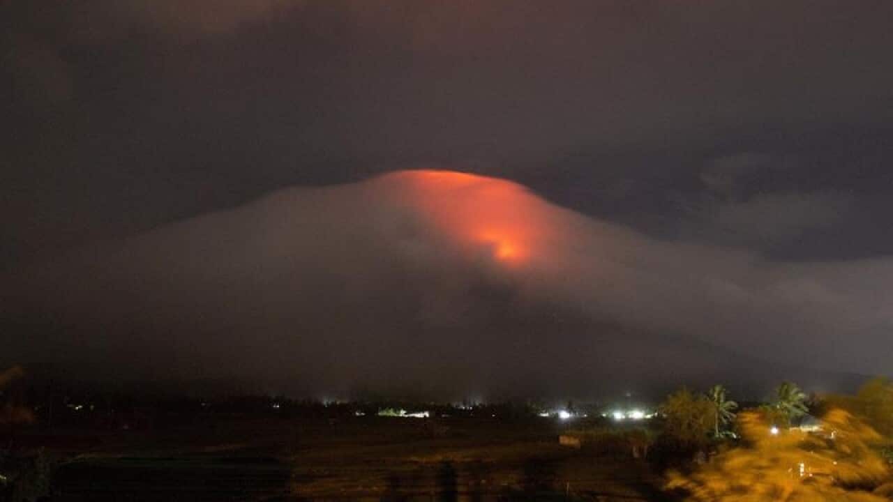 Mount Mayon volcano at Legazpi city, Philippines