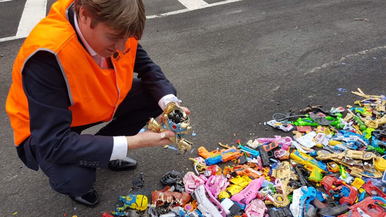 Tom Godfrey from CHOICE examines dangerous toys that were crushed