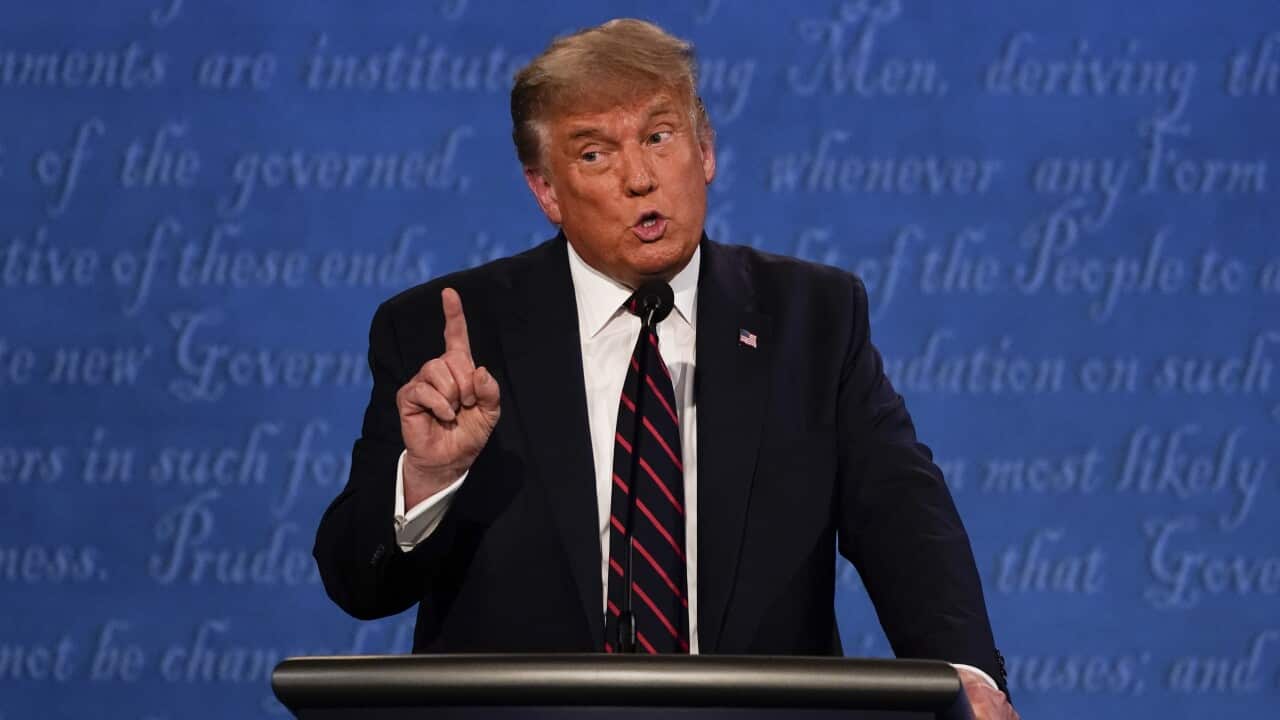 Donald Trump’s family has been criticised breaking safety rules and removing their masks while in the audience of the first US election debate.