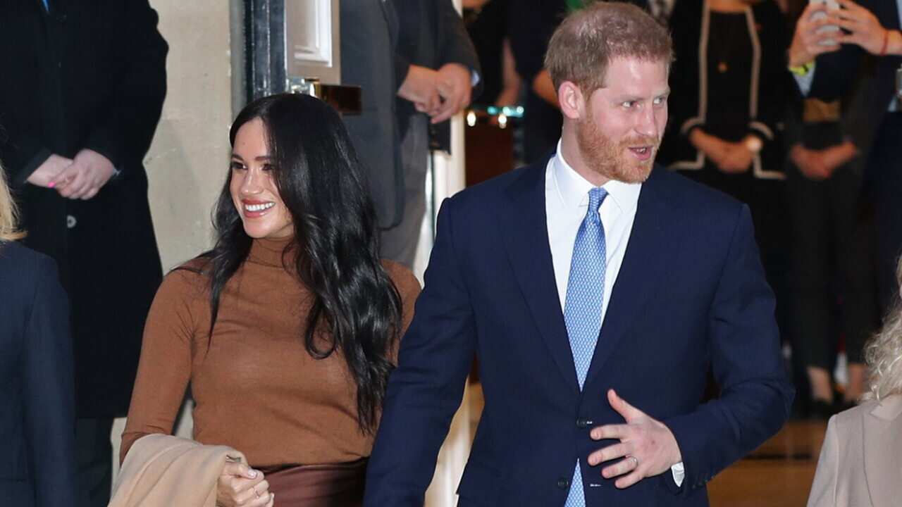 The Duke and Duchess of Sussex visiting Canada House in London