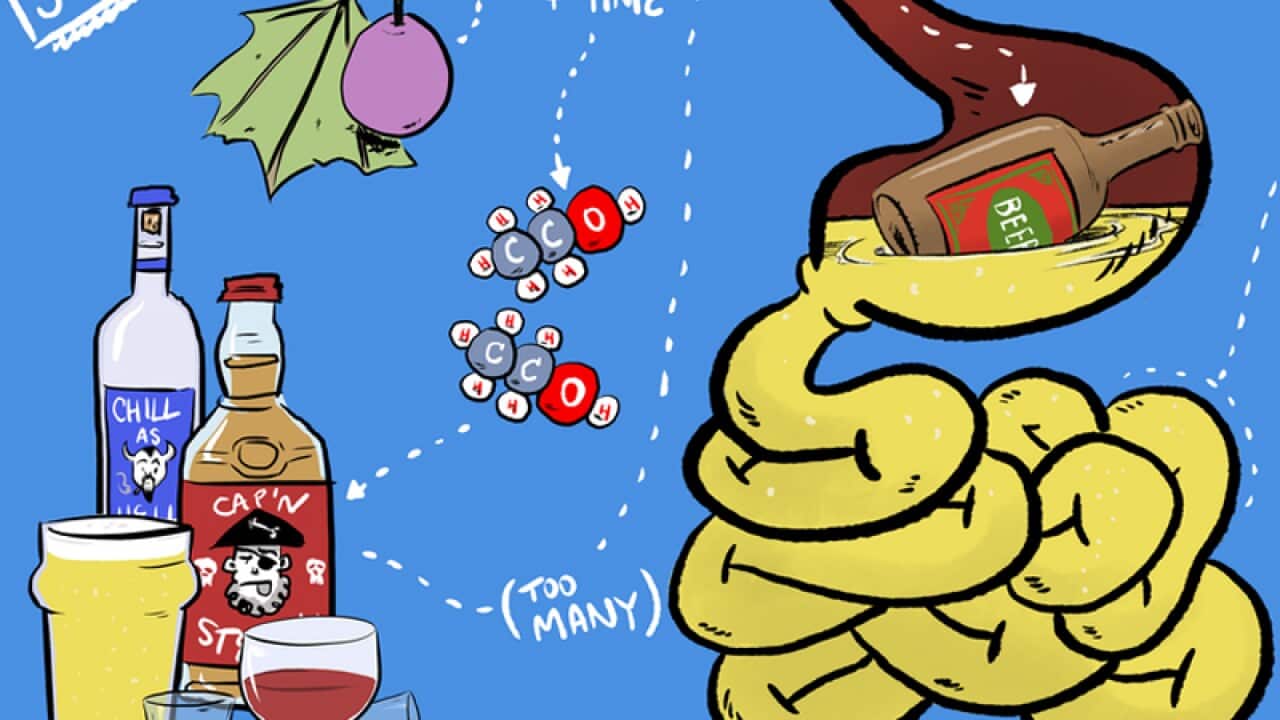 Illustration of drinking