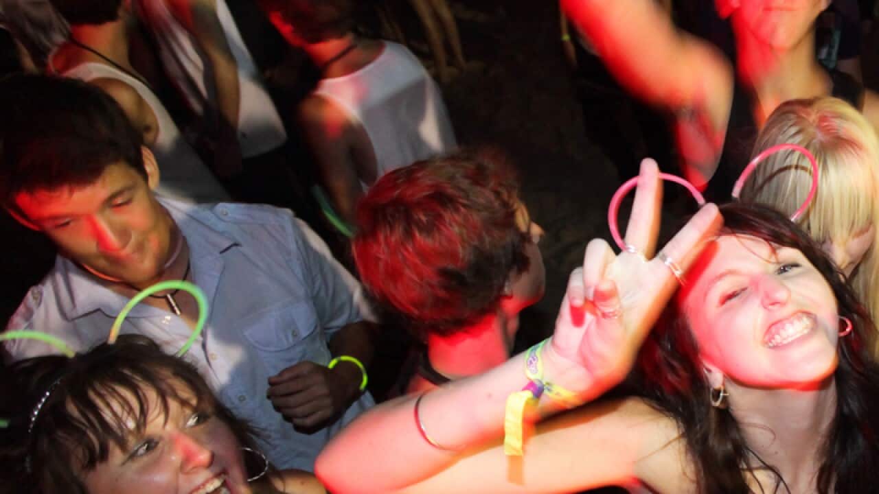 School leavers during Schoolies celebrations on the Gold Coast