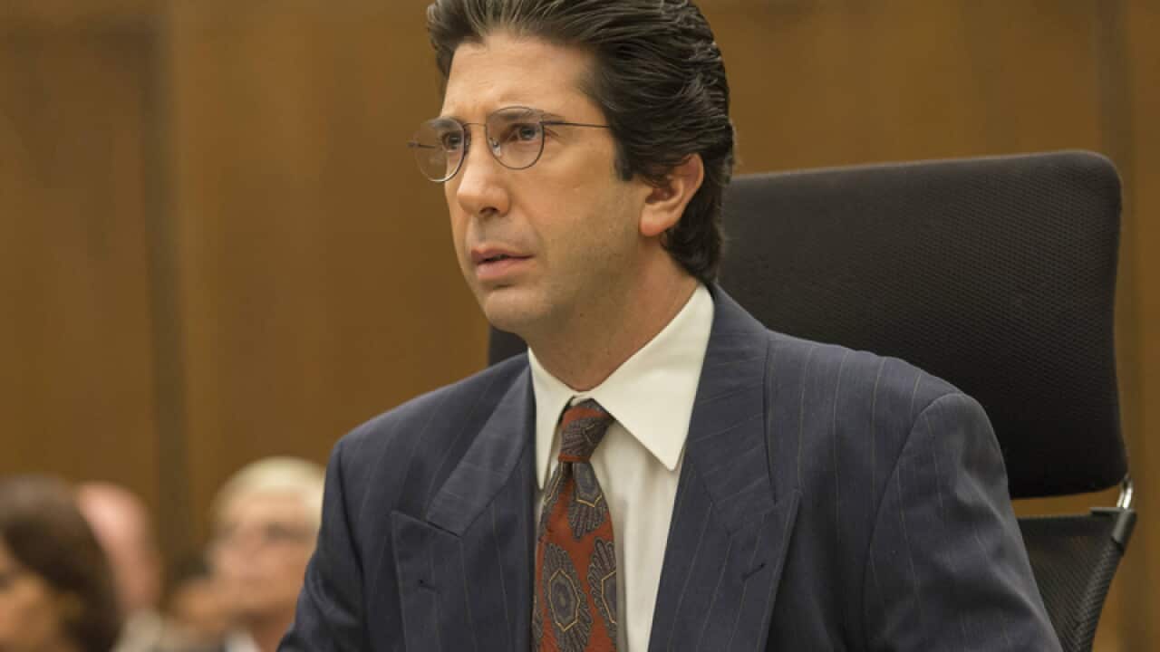 a scene from "The People v. O.J. Simpson."